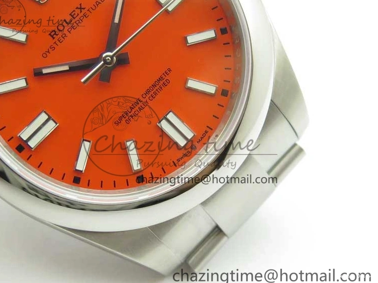 1103 Casual Oyster Perpetual 41mm 124300 EWF Best Edition Red Dial on SS Bracelet A 2856